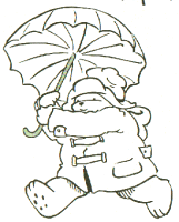 A coloring page of paddington bear